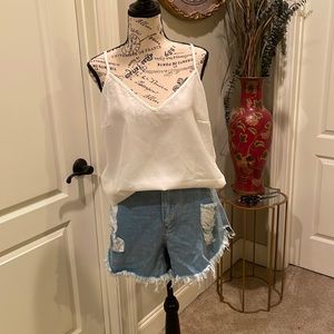 White Sleeveless Top